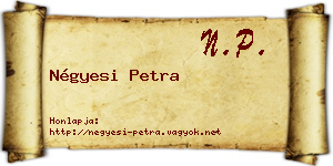 Négyesi Petra névjegykártya