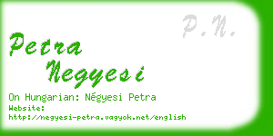 petra negyesi business card